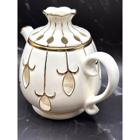 PartyLite ‘Tea For Two’ Votive Candle Holders Teapot & Teacups Set Collectible - Picture 5 of 10